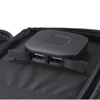 image of the nestout olive green 4 solar panel USB connector