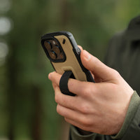 dual usage finger strap and kick stand for beige iphone case