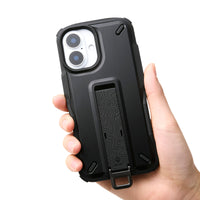 black rugged bumper iphone 16 case and one snap stand mount | NESTOUT Phone Case