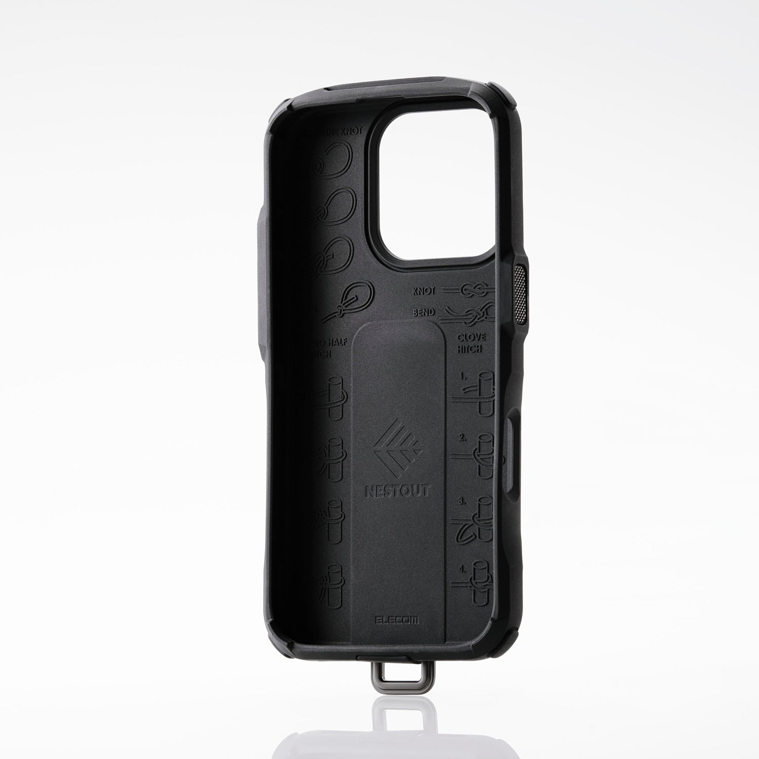 inside of iphone case | knot guide etched into case