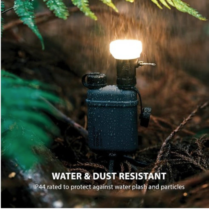 water & dust resistant IP44 rated to protect against water splash and particles