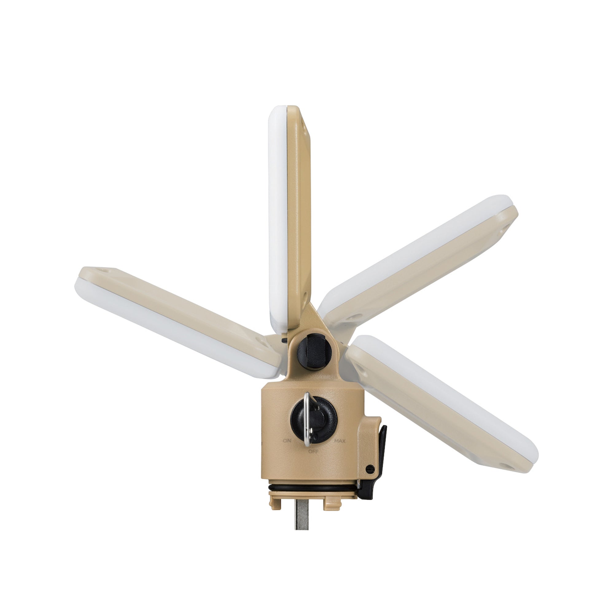 image of different tilts for the head of the nestout beige flash