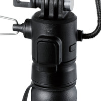 image of the nestout black flash spacer connected to 5k battery
