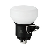 black round lamp accessory with USB attachment | transparent background | NESTOUT | modern camping gear