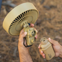 image of nestout beige fan with 10k battery custom fit