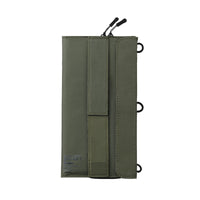 image of the backside of nestout olive green 2 solar panel folded closed