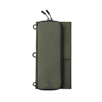 image of the nestout olive green 2 solar panel folded closed