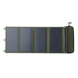 image of the nestout olive green 4 solar panel unfolded open