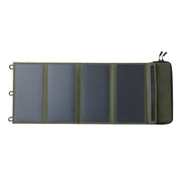 image of the nestout olive green 4 solar panel unfolded open