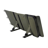 image of the backside of nestout olive green 4 solar panel on the wide-angle stand
