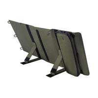 image of the backside of nestout olive green 4 solar panel on the wide-angle stand