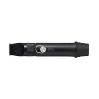 image of the backside of the nestout black whistle light shows the where the lanyard attaches