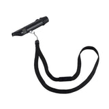 image of the nestout black whistle light with the lanyard attached