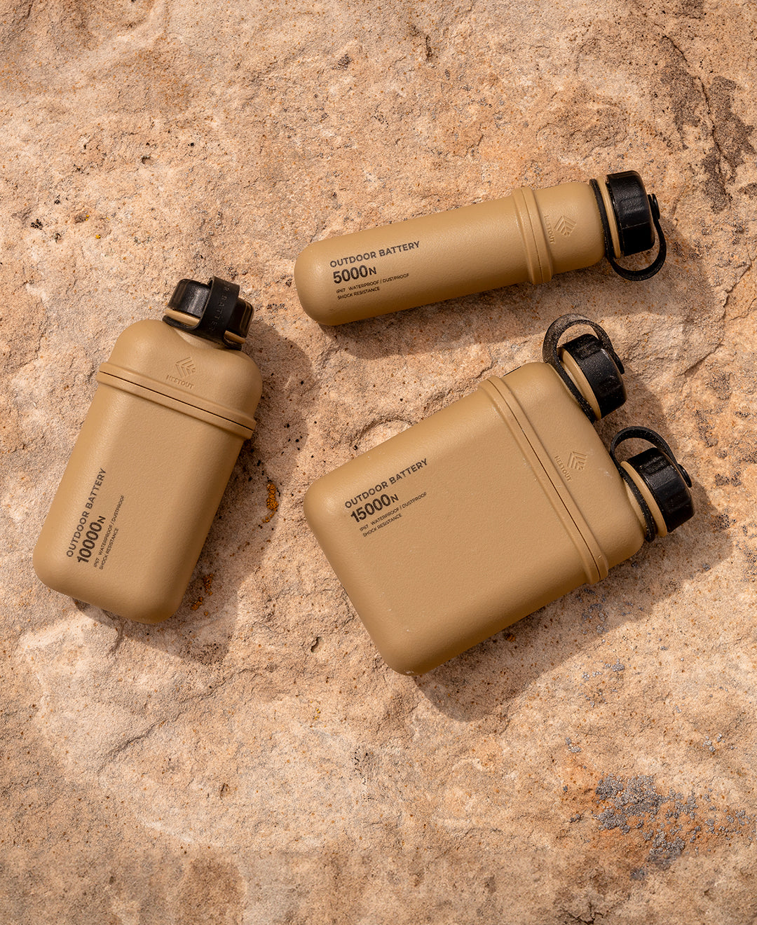 NESTOUT Beige Portable Outdoor Batteries in 5,000, 10,00, and 15,000 mAh or N Capacities
