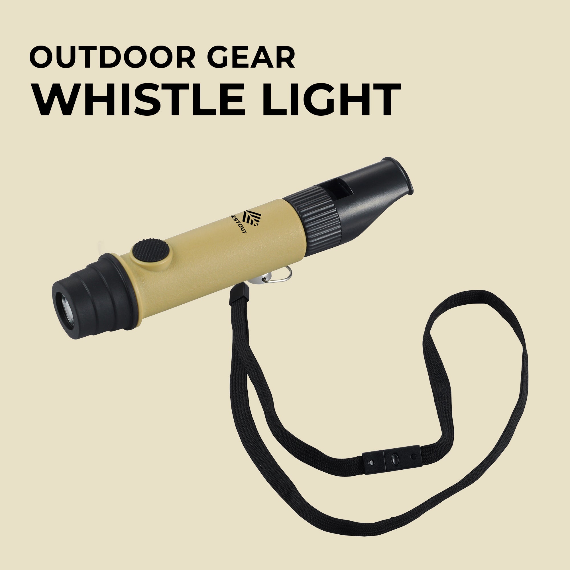 Outdoor Gear Whistle Light by NESTOUT in Beige