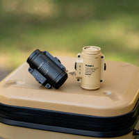 Beige and black air pump