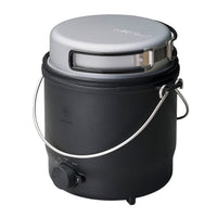 Black cooker-1 electric cooker with a lid on a white background