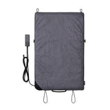NESTOUT Electric Heater PAD-1 in Gray with a topographic contour pattern, shown with its black power cable and controller on a white background.