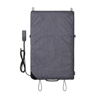 NESTOUT Electric Heater PAD-1 in Gray with a topographic contour pattern, shown with its black power cable and controller on a white background.