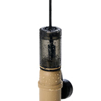 Wet outdoor battery with a charging cap connected to it