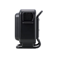 shot of the left side of the nestout beige 700N power station | shows the removable washable air filter | ultra lightweight and compact | cooling system with thermistor and washable air filter | 700W output 1300W surge | versatile 7-device charging