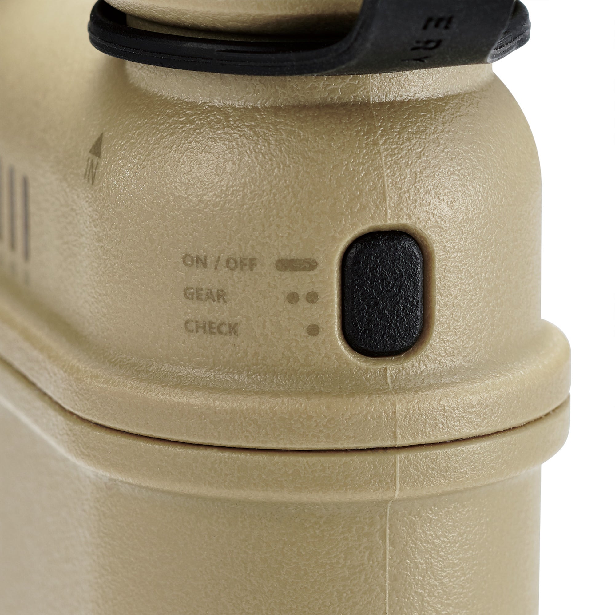 Close up photo of the on/off button and battery life indicator on the NESTOUT 15000mAh battery pack 