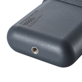 image of the bottom thread of 15k grey colored cylinder battery pack | Features military IP67 rating | stores up to 15000N of power | rugged waterproof design | compact size | versatile charging | to be used with NESTOUT solar panels, fans, lamps, and flashes