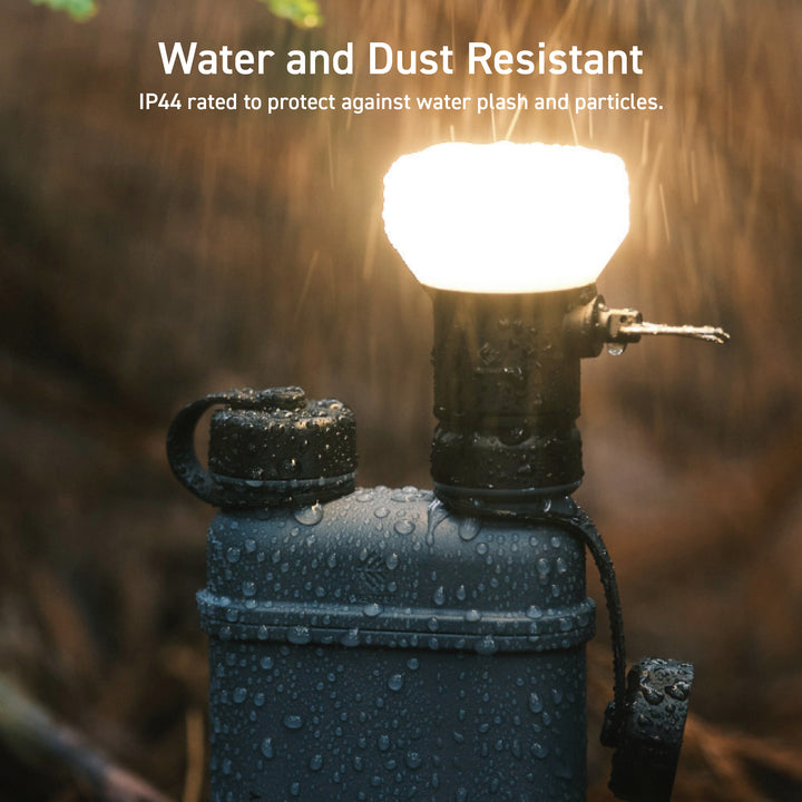 water & dust resistant IP44 rated to protect against water splash and particles